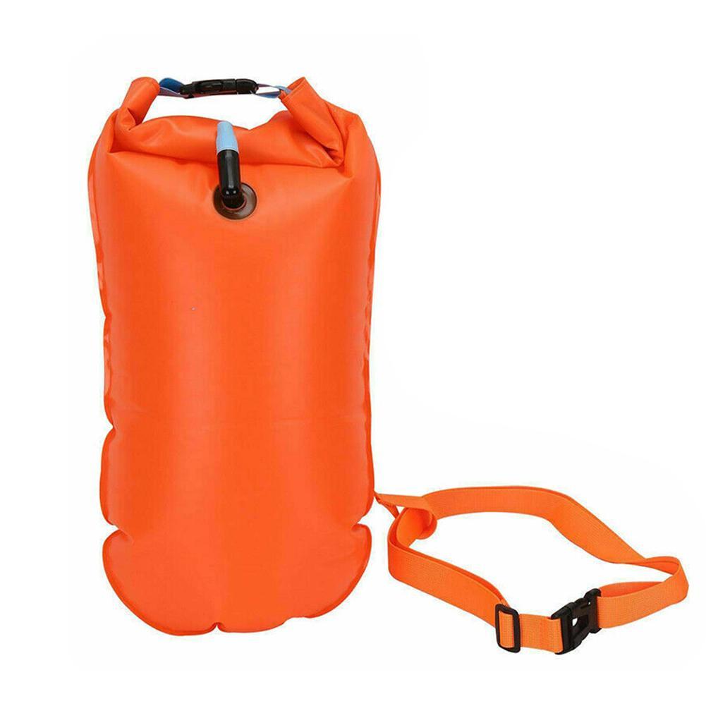 Swim Buoy Open Water - ทุ่นลอยน้ำแบบลากจูง สำหรับน้ำเปิด พร้อมถุงกันน้ำ แบบสองช่องลม น้ำหนักเบา มีนกหวีด