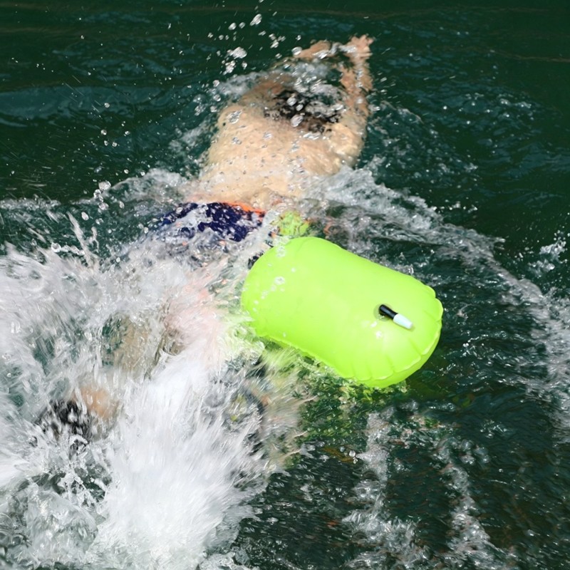 Swim Buoy Open Water - ทุ่นลอยน้ำแบบเป่าลม FSTE สำหรับสระว่ายน้ำ ถุงลม PVC สำหรับช่วยชีวิต